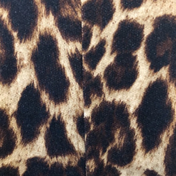 L&B Lucky and Blessed animal print swing dress Beautiful browns EUC midi L/XL - Picture 4 of 7